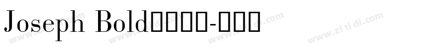Joseph Bold字体下载字体转换